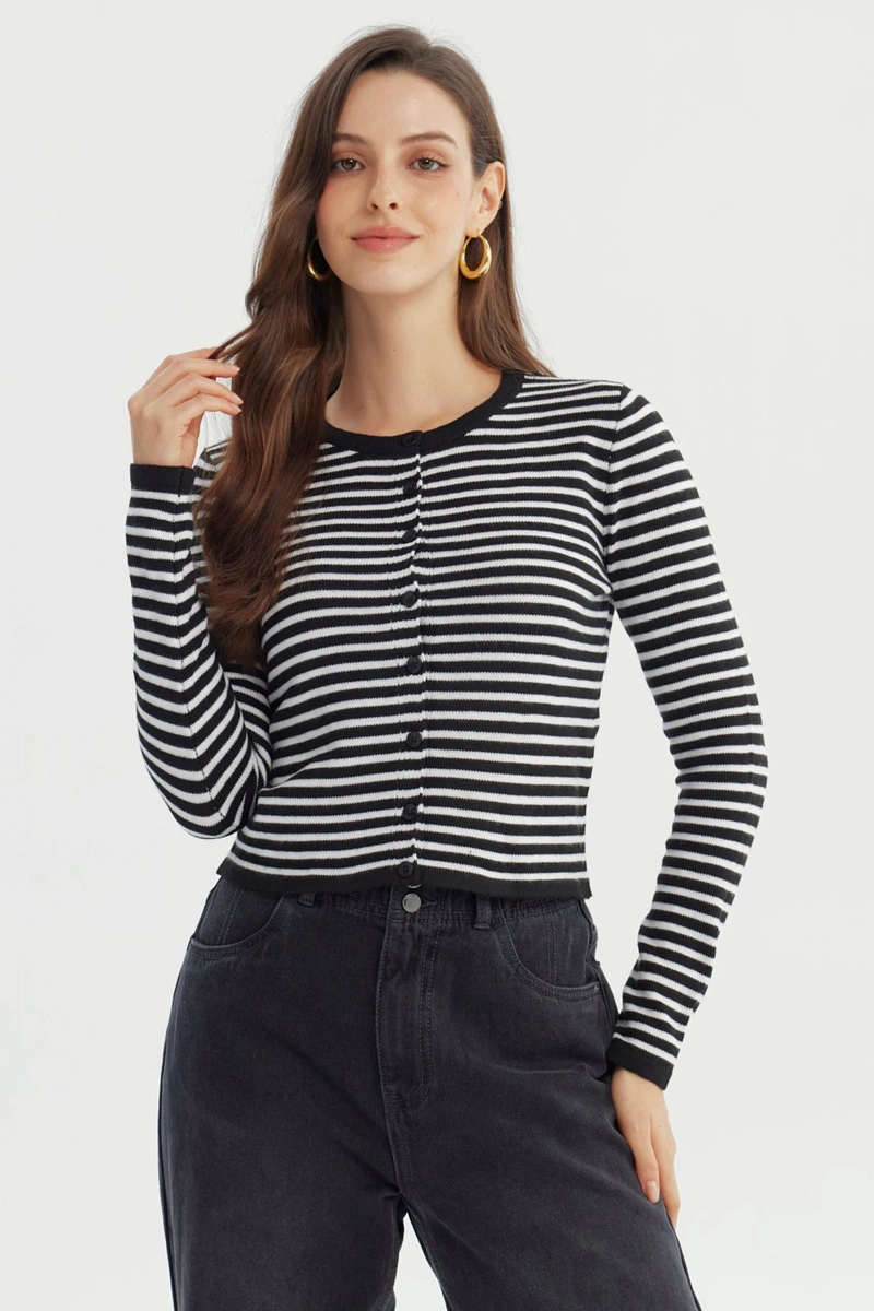 SWEATER MUJER SLIM NEGRO - 1