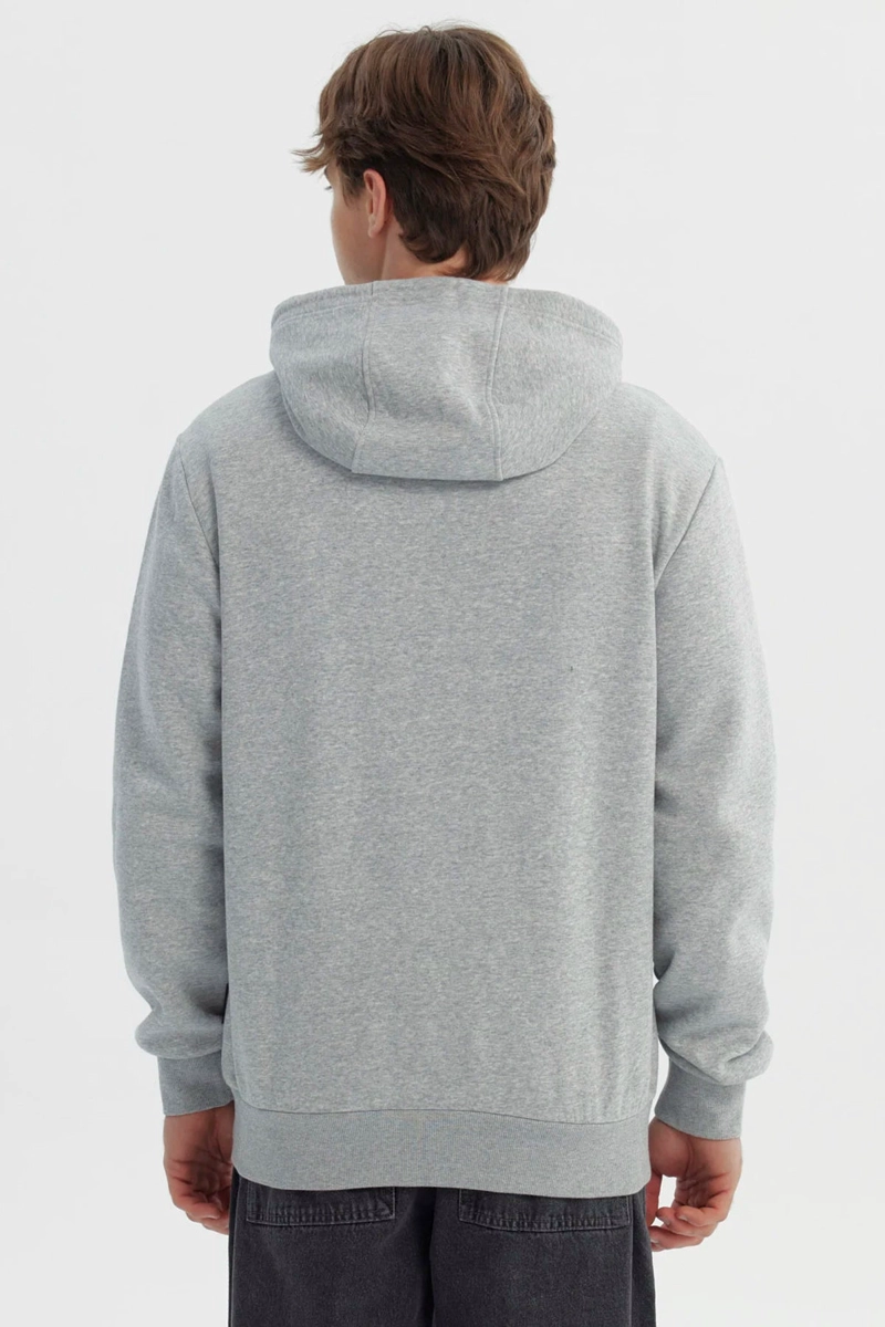 POLERON HOMBRE REGULAR GRIS MELANGE - 3