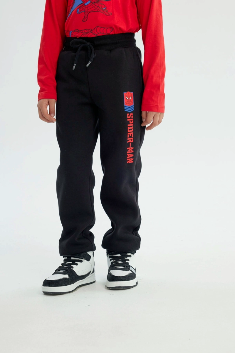 PANTALON BUZO NIÑO PITILLO SPIDERMAN NEGRO - 1