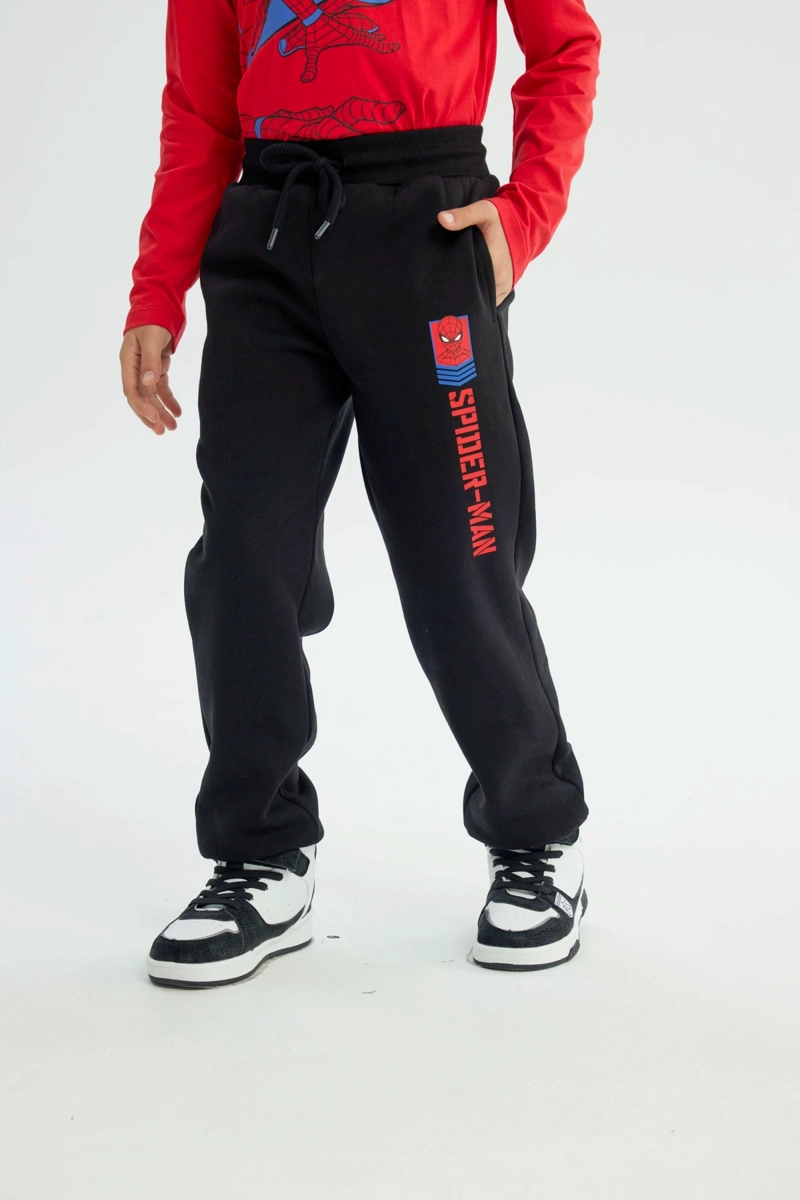 PANTALON BUZO NIÑO PITILLO SPIDERMAN NEGRO - 2