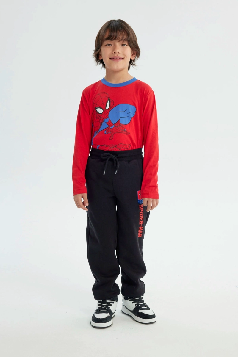 PANTALON BUZO NIÑO PITILLO SPIDERMAN NEGRO - 4