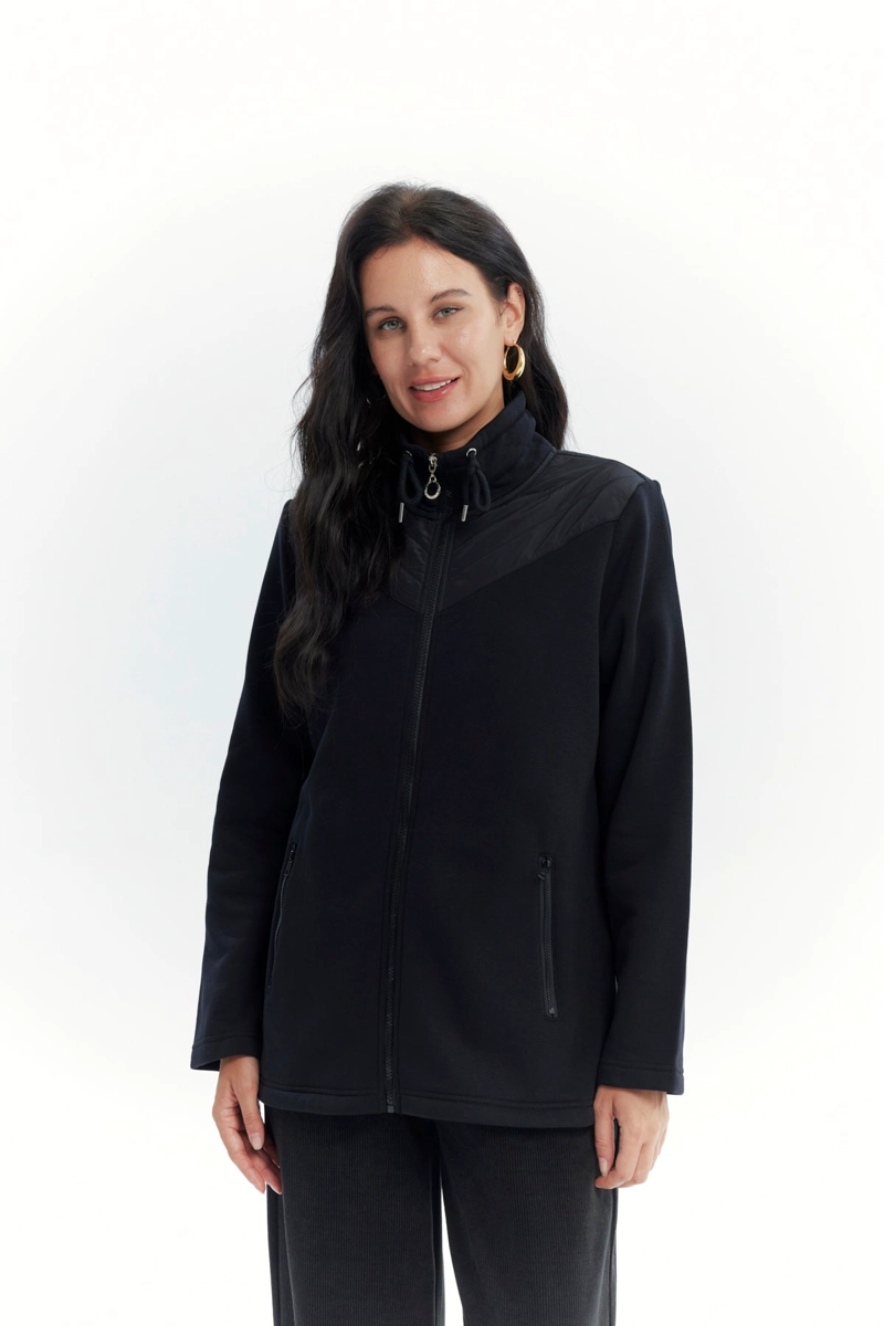 POLERON MUJER REGULAR NEGRO - 1