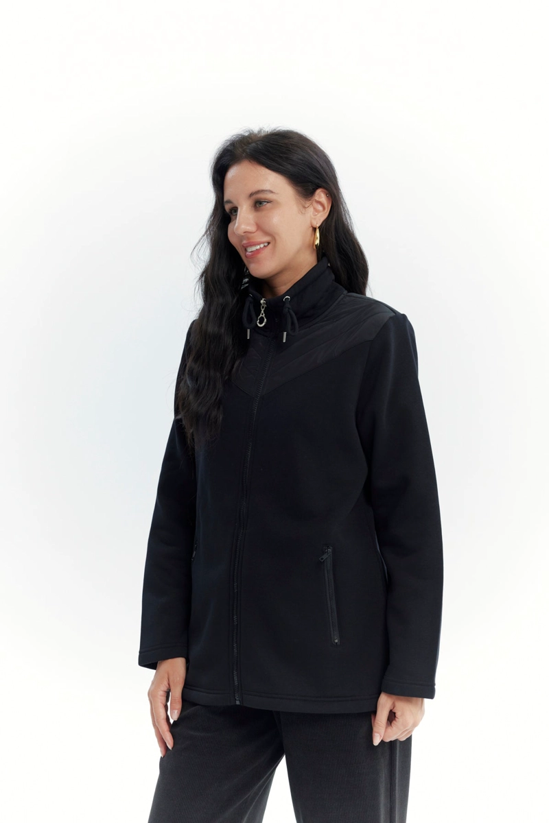 POLERON MUJER REGULAR NEGRO - 2