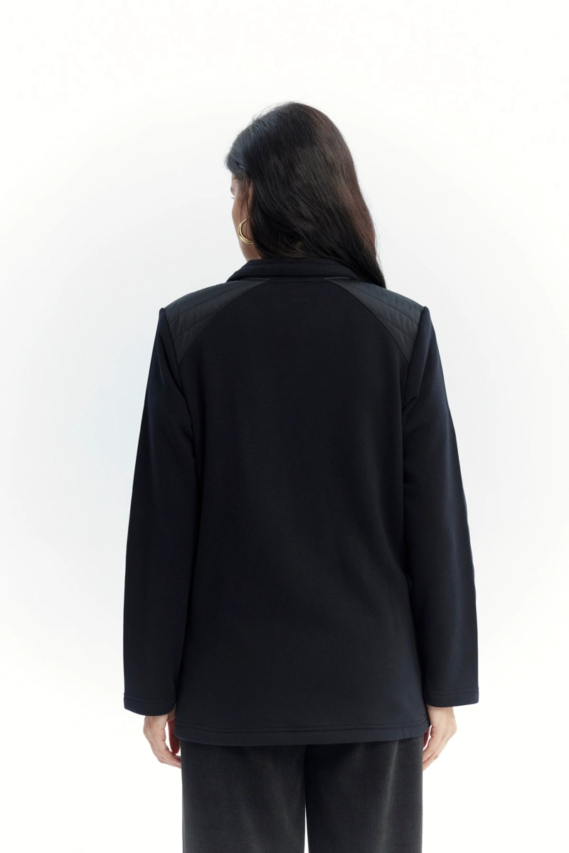 POLERON MUJER REGULAR NEGRO - 3
