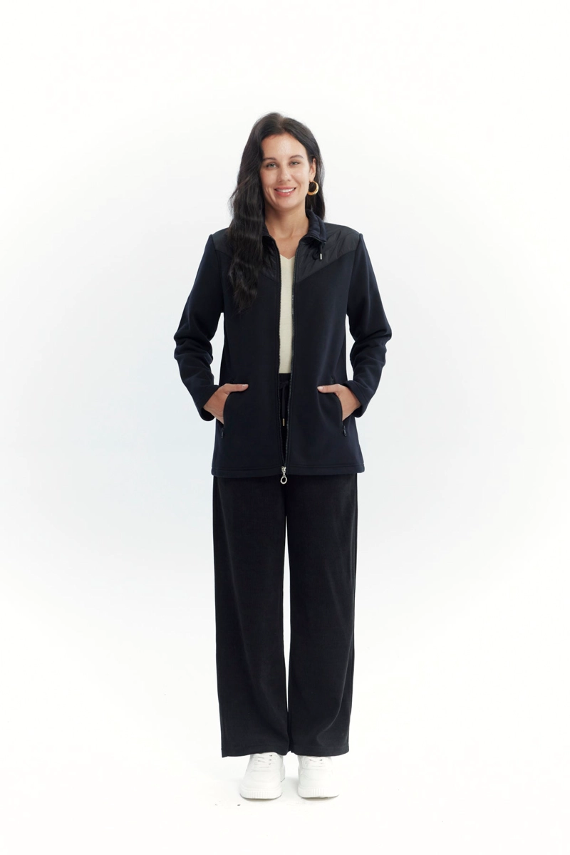 POLERON MUJER REGULAR NEGRO - 4