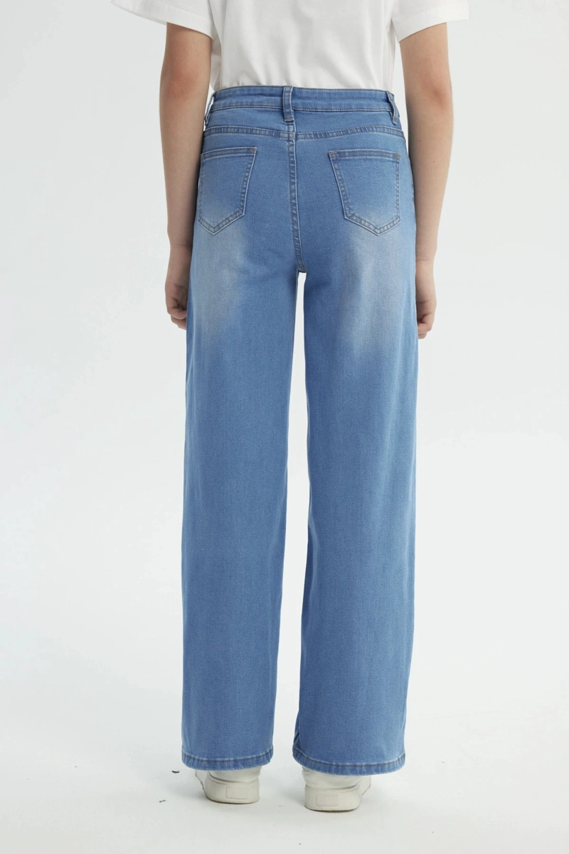 JEANS NIÑA WIDE LEG AZUL - 3