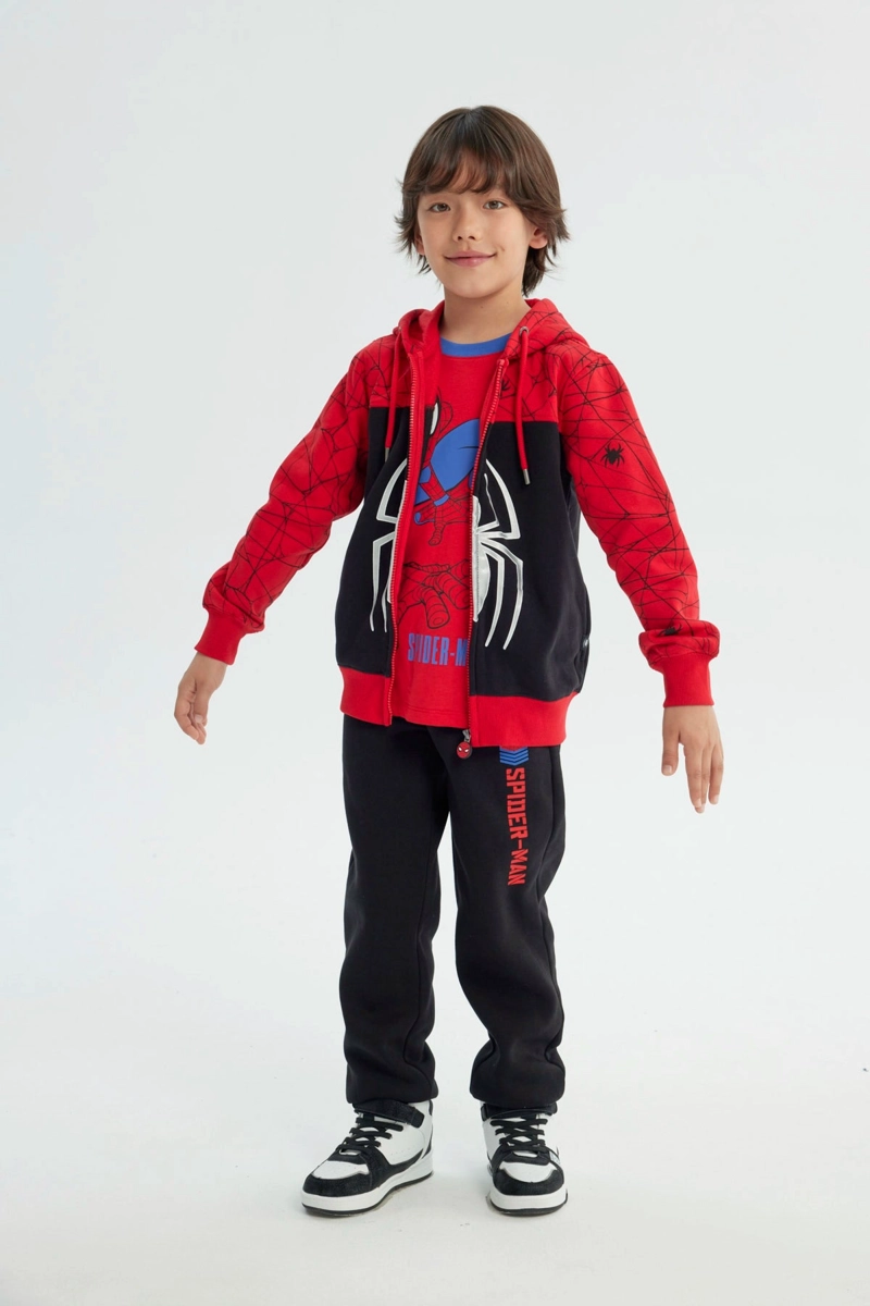 POLERON NIÑO SPIDERMAN ROJO - 4