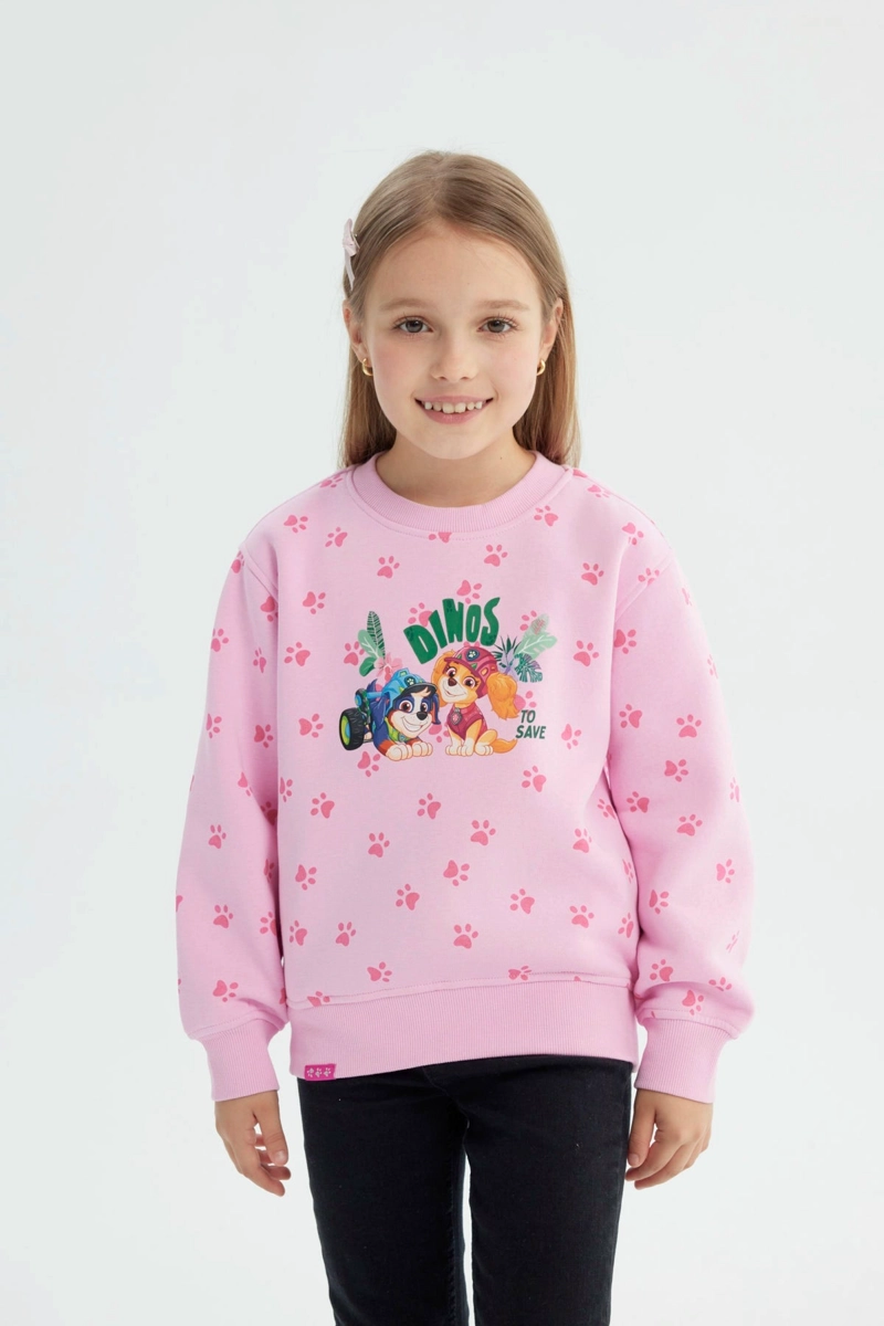POLERON NIÑA PAW PATROL ROSADO - 1