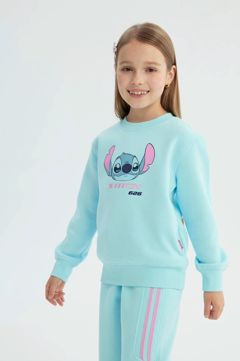 POLERON NIÑA LILO & STITCH CELESTE - 2