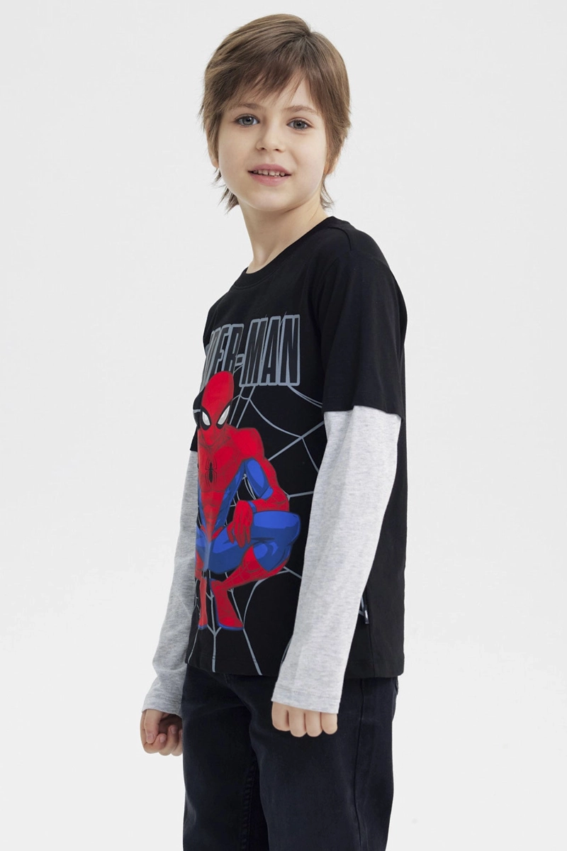 POLERA NIÑO SPIDERMAN NEGRO - 2