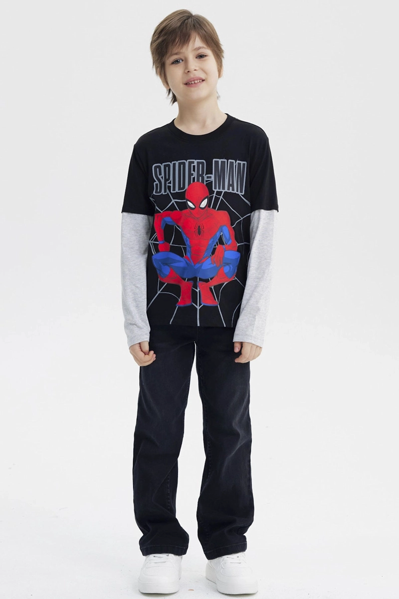 POLERA NIÑO SPIDERMAN NEGRO - 4