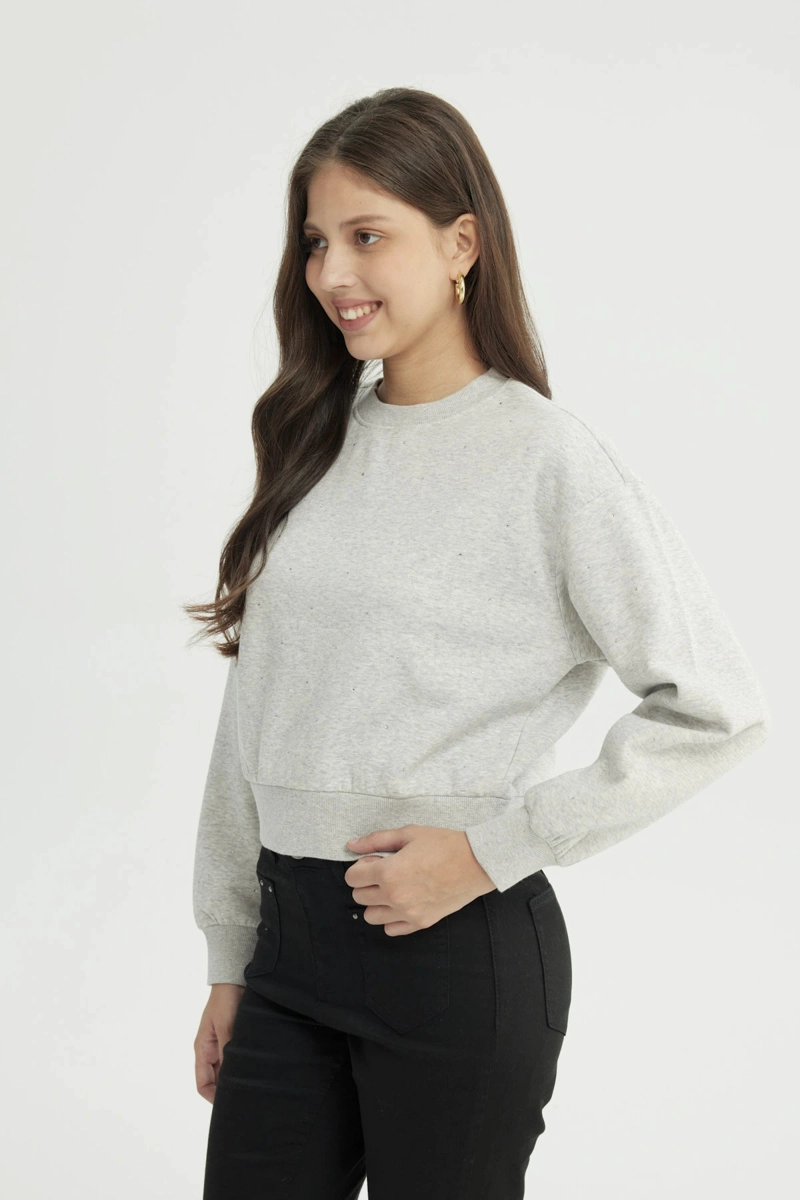 POLERON MUJER CLASSIC GRIS MELANGE - 2