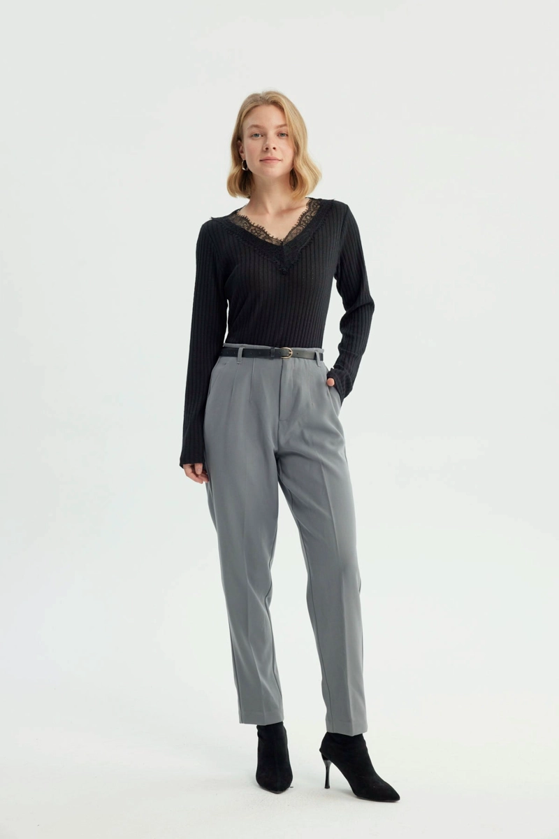 SWEATER MUJER REGULAR NEGRO - 4