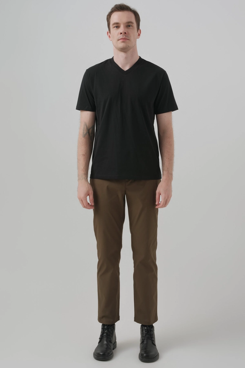 POLERA HOMBRE REGULAR NEGRO - 4