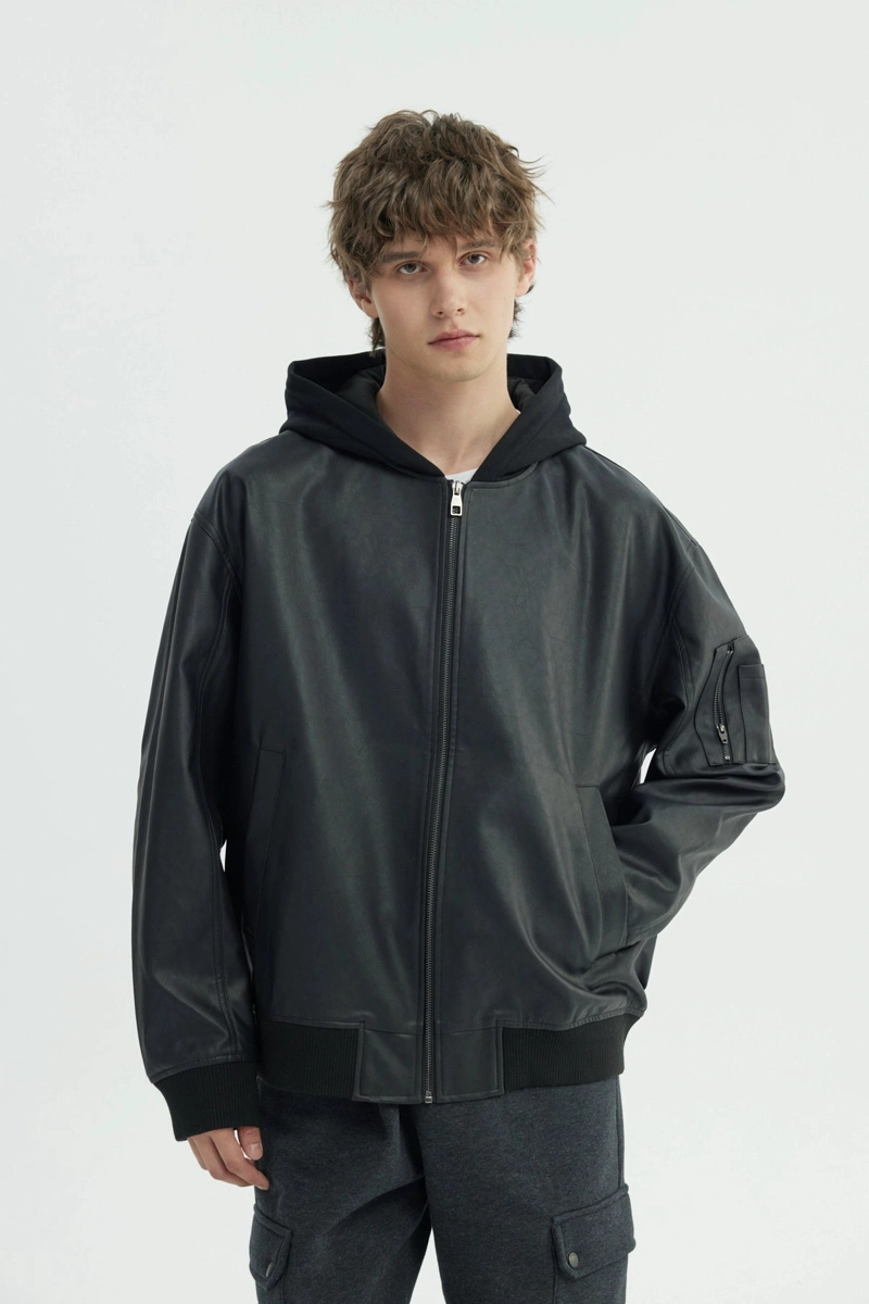 CHAQUETA HOMBRE OVERSIZE NEGRO - 1