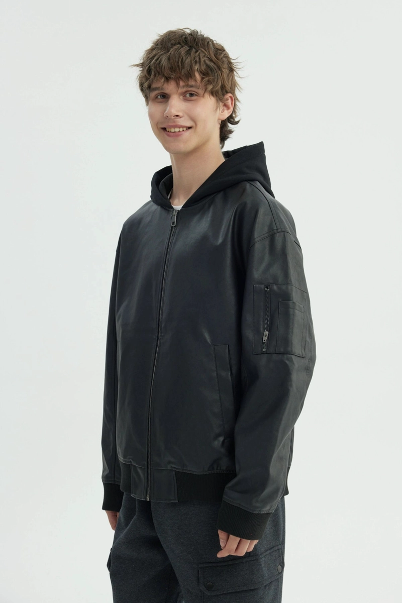 CHAQUETA HOMBRE OVERSIZE NEGRO - 2
