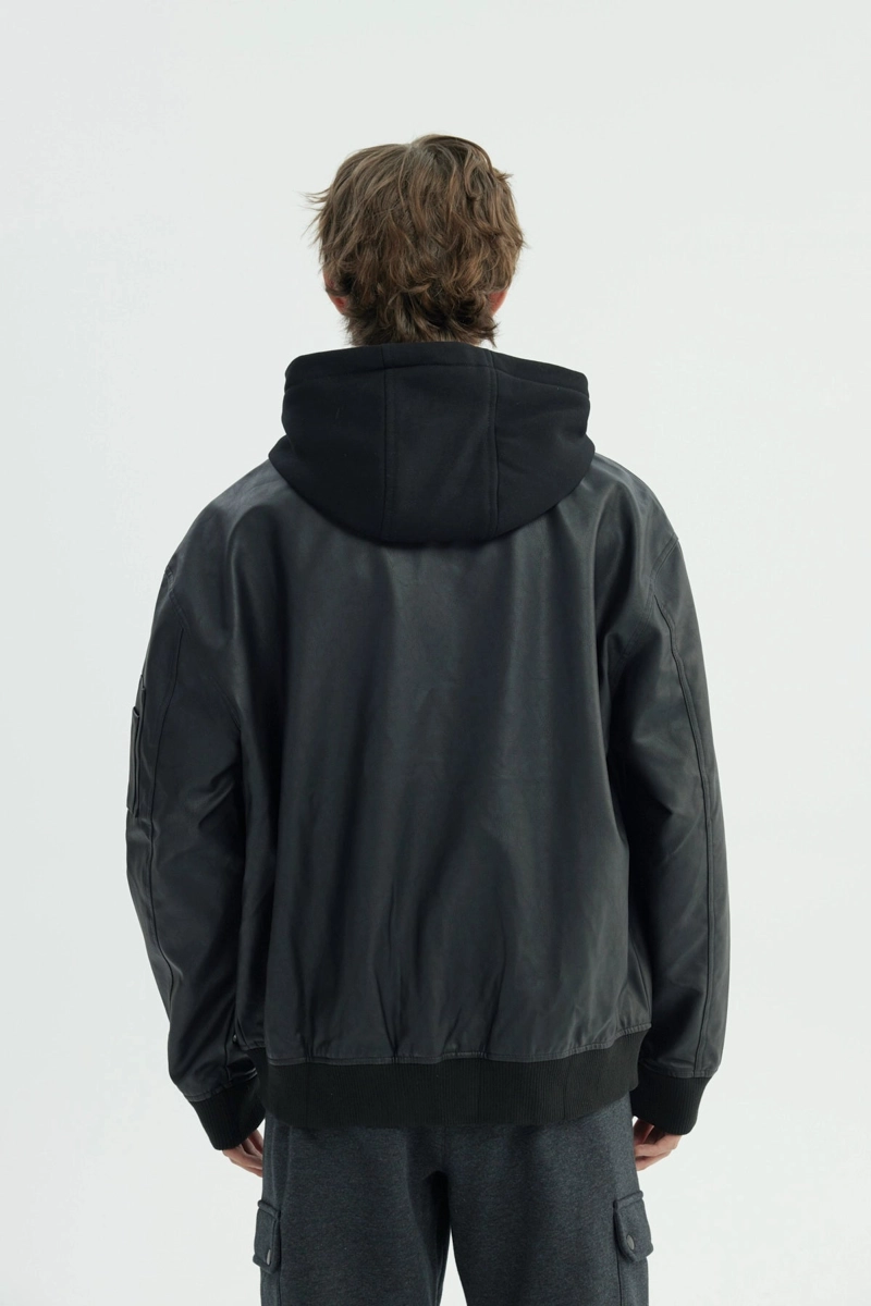 CHAQUETA HOMBRE OVERSIZE NEGRO - 3