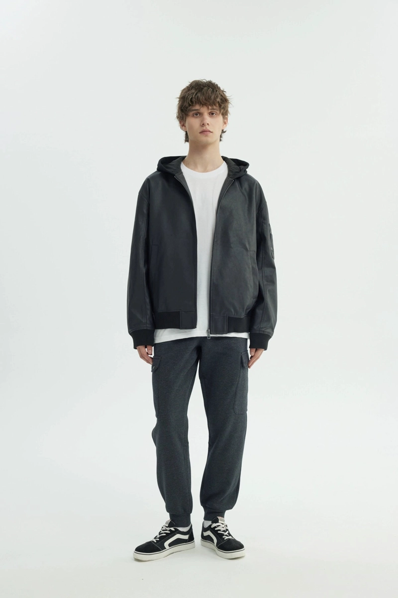 CHAQUETA HOMBRE OVERSIZE NEGRO - 4
