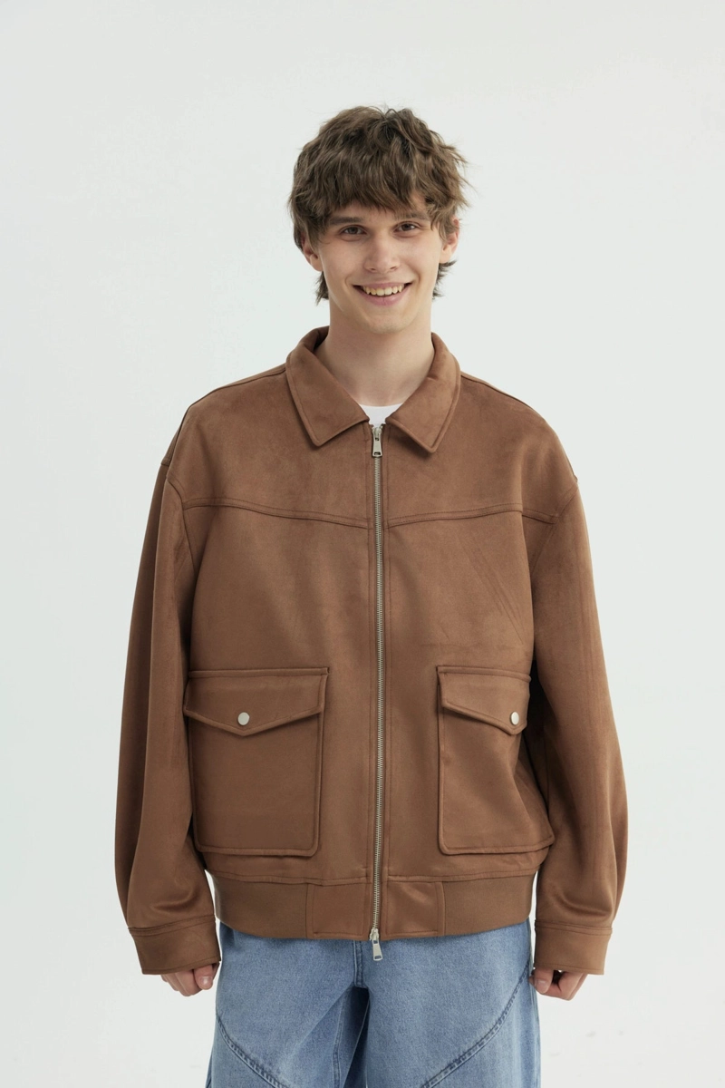 CHAQUETA HOMBRE OVERSIZE CAMEL - 1