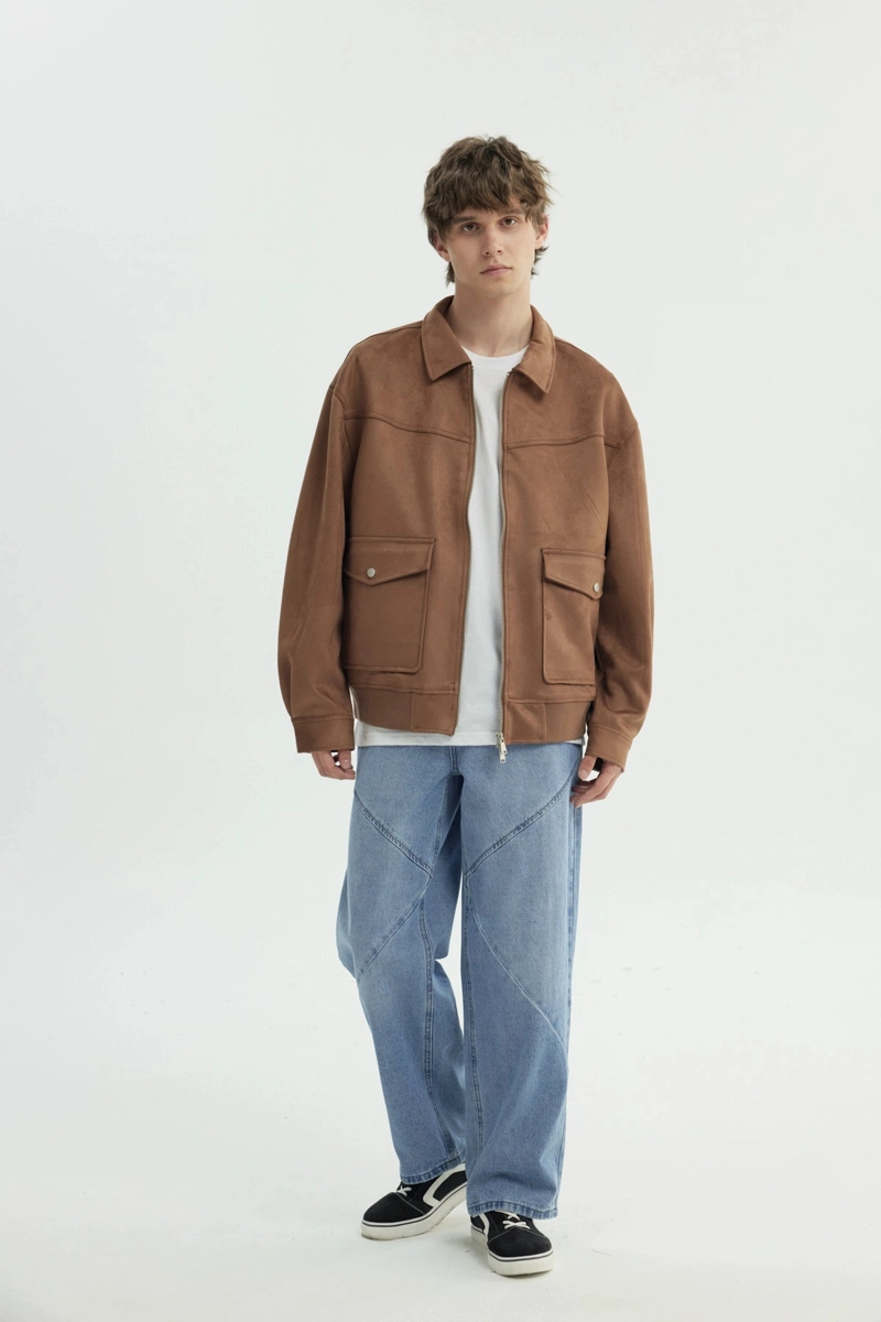 CHAQUETA HOMBRE OVERSIZE CAMEL - 4