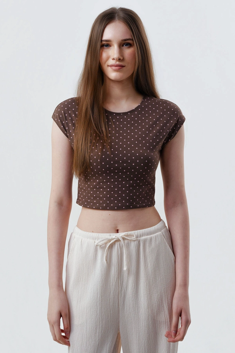 POLERA MUJER TIGHT CAFE  CLARO - 1