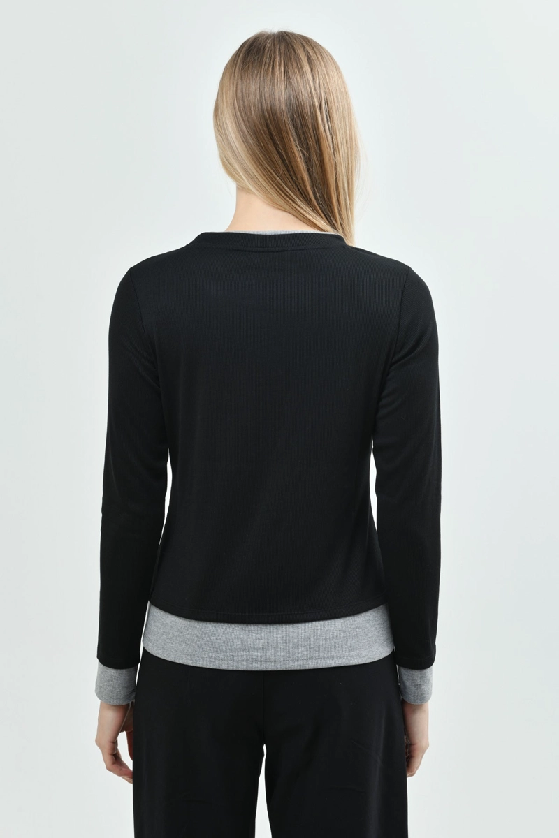 POLERA MUJER REGULAR NEGRO - 3