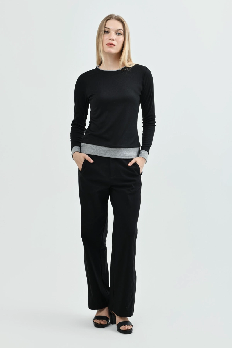 POLERA MUJER REGULAR NEGRO - 4