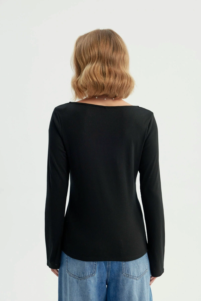POLERA MUJER SLIM NEGRO - 3