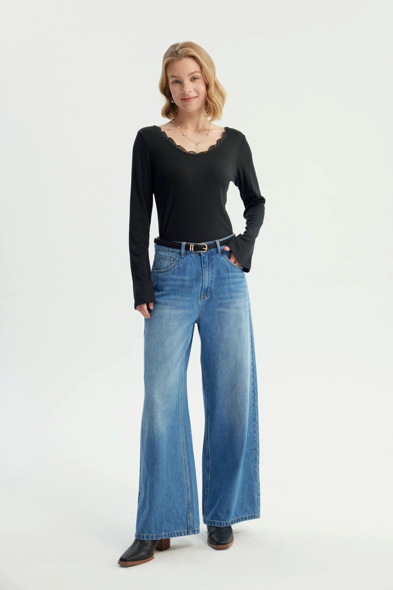 POLERA MUJER SLIM NEGRO - 4