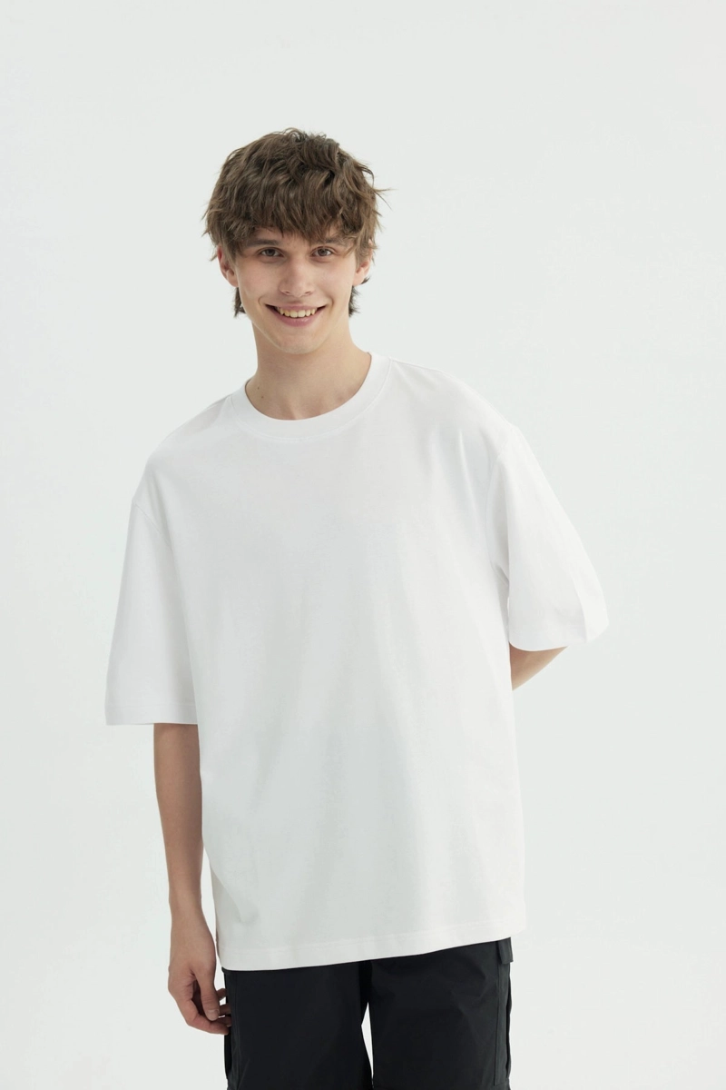POLERA HOMBRE OVERSIZE BLANCO - 1