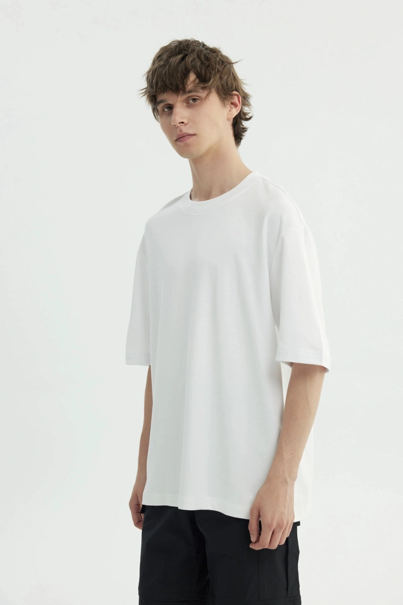 POLERA HOMBRE OVERSIZE BLANCO - 2