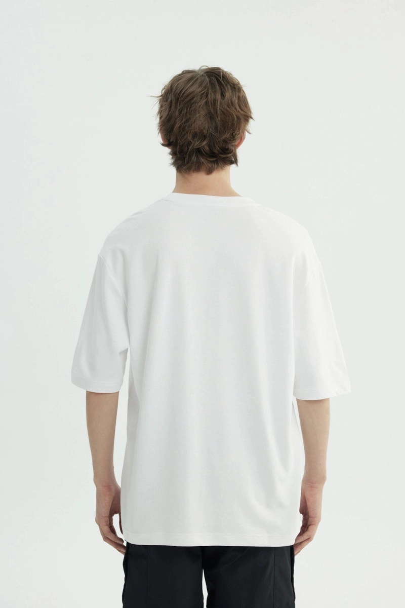 POLERA HOMBRE OVERSIZE BLANCO - 3