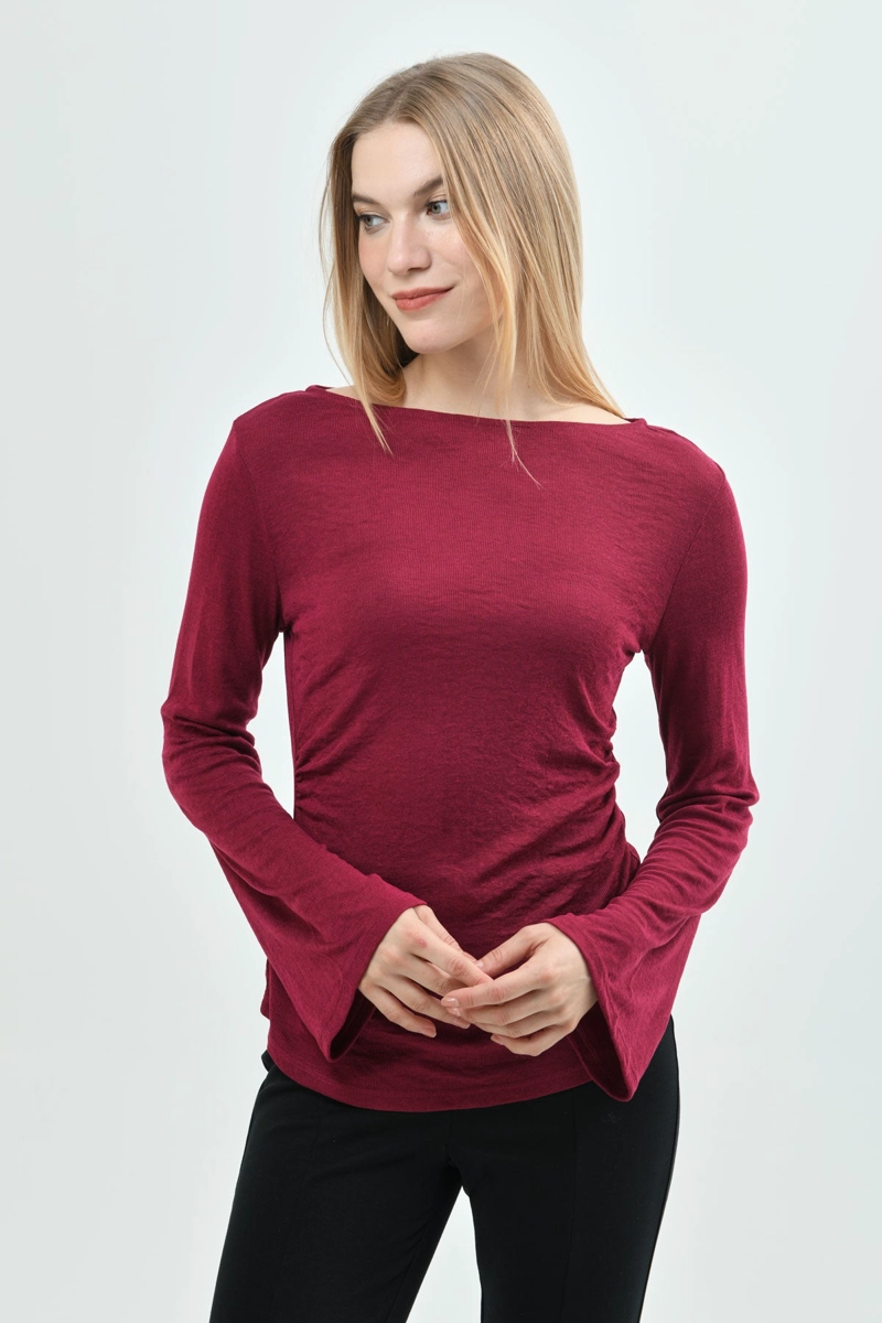 POLERA MUJER SLIM FUCSIA - 1