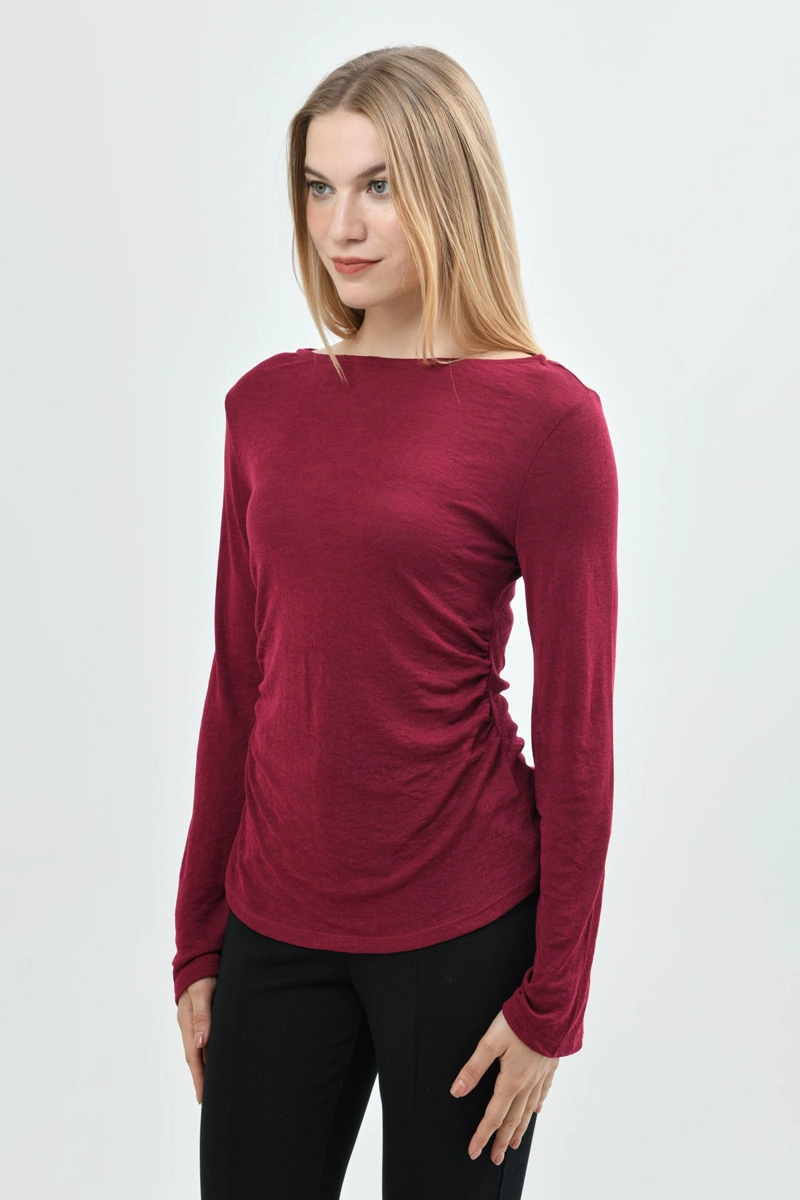 POLERA MUJER SLIM FUCSIA - 2