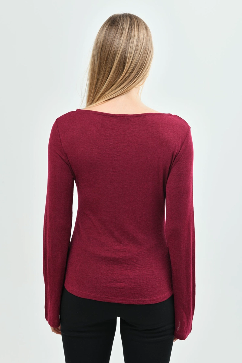 POLERA MUJER SLIM FUCSIA - 3