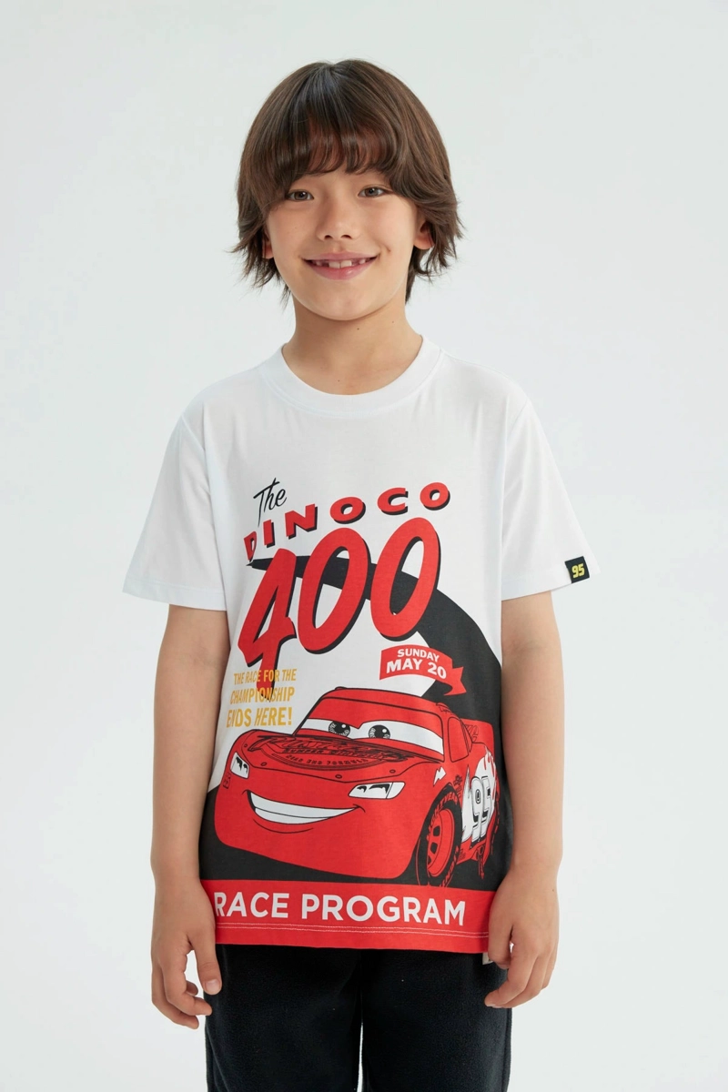 POLERA NIÑO REGULAR CARS BLANCO - 1