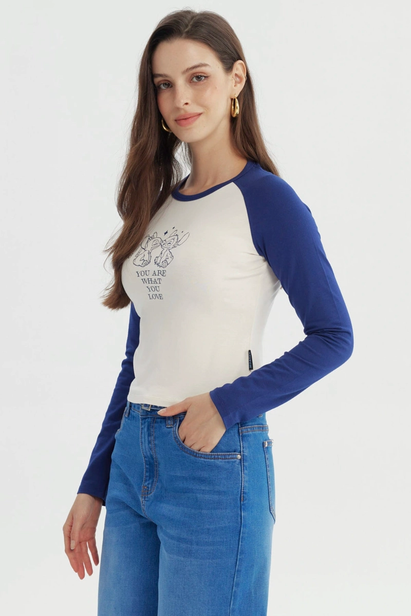 POLERA MUJER LILO & STITCH BEIGE - 2
