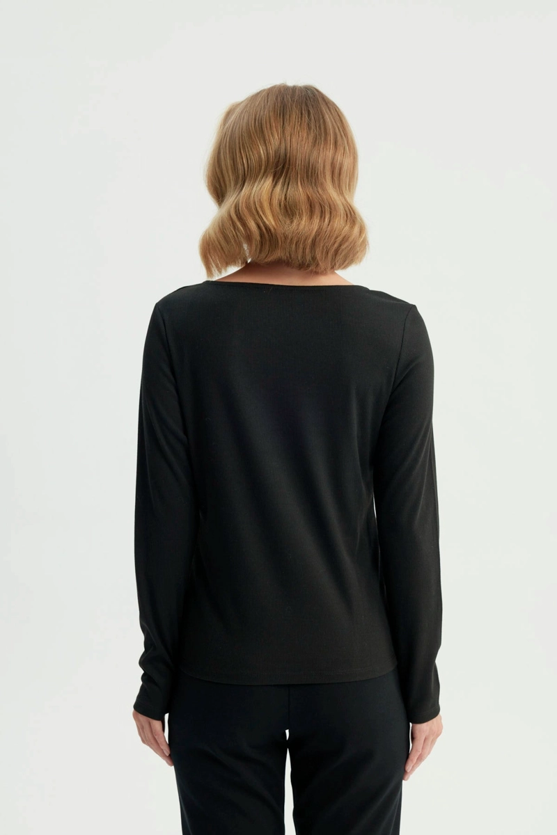POLERA MUJER REGULAR NEGRO - 3