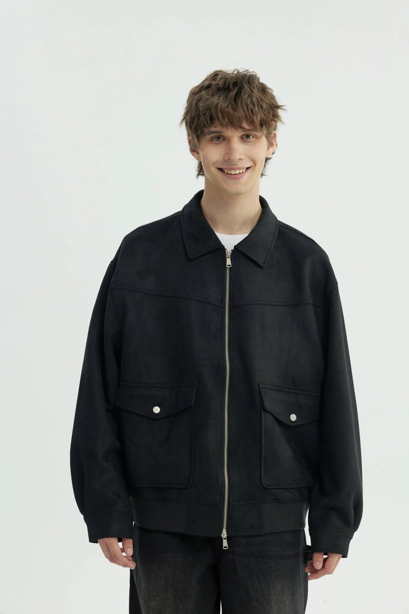 CHAQUETA HOMBRE OVERSIZE NEGRO - 1
