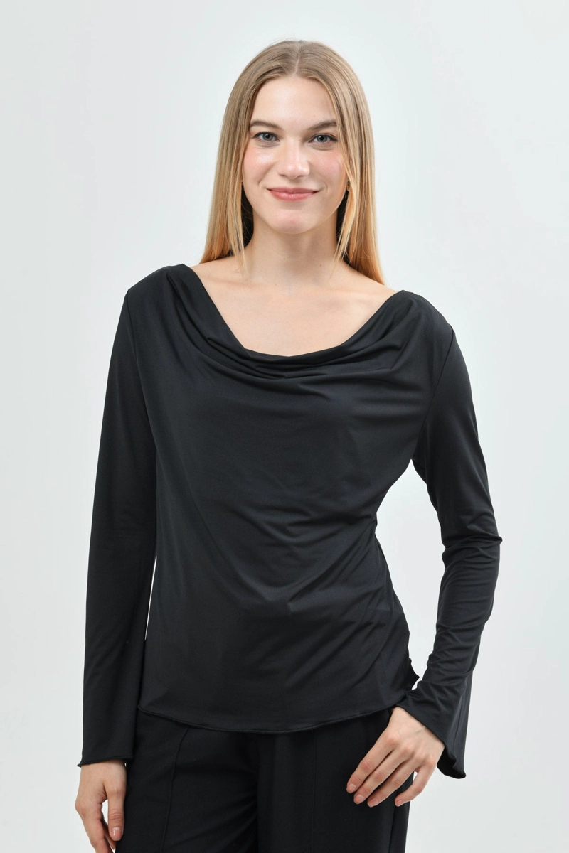 POLERA MUJER SLIM NEGRO - 1