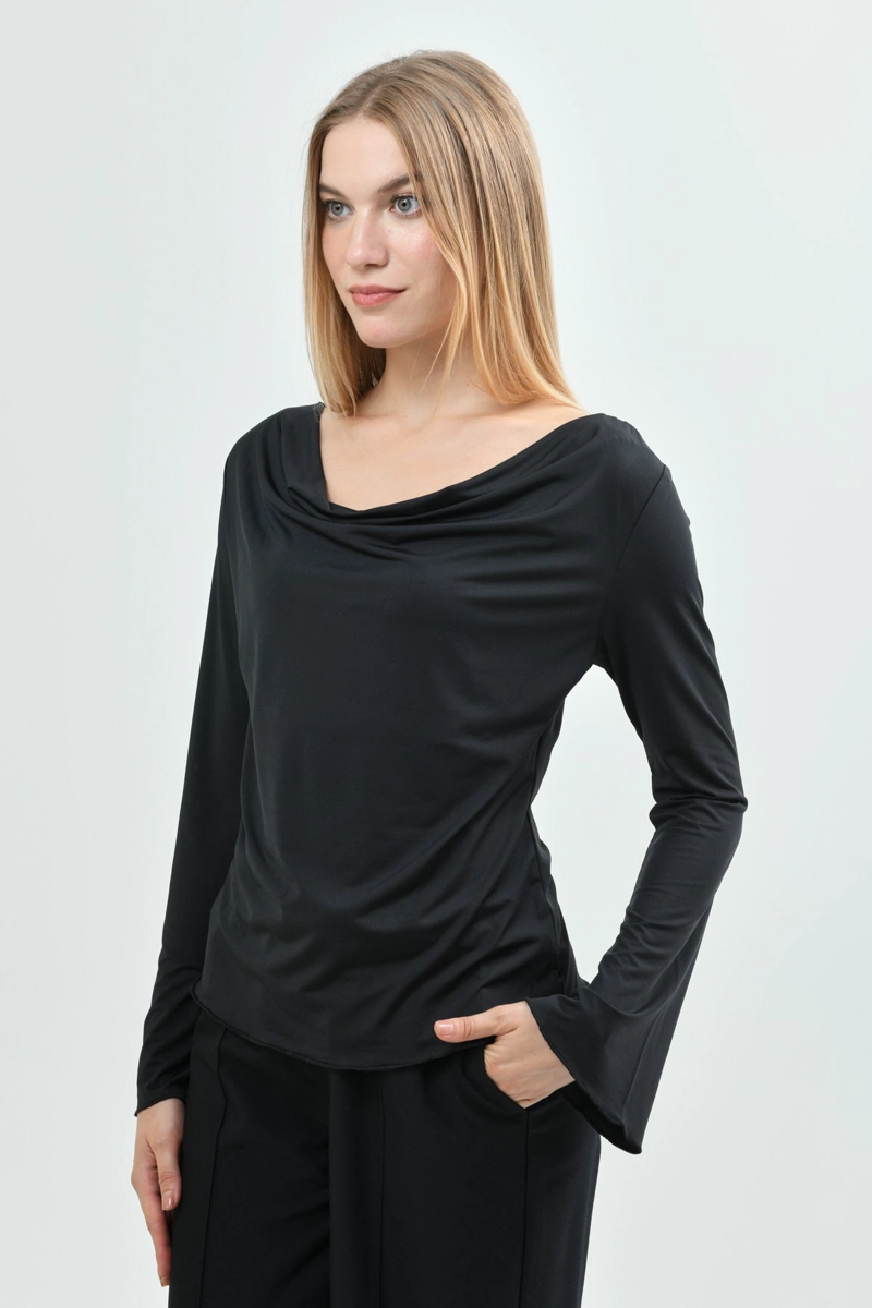POLERA MUJER SLIM NEGRO - 2