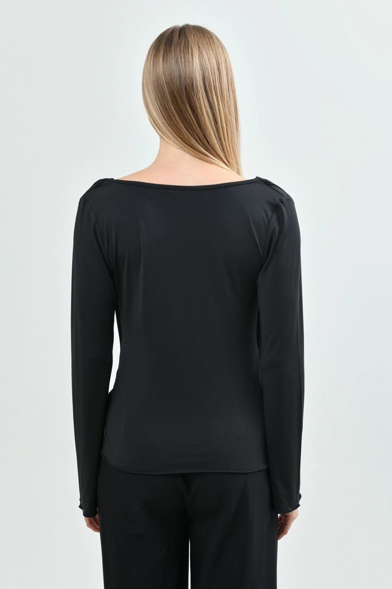 POLERA MUJER SLIM NEGRO - 3