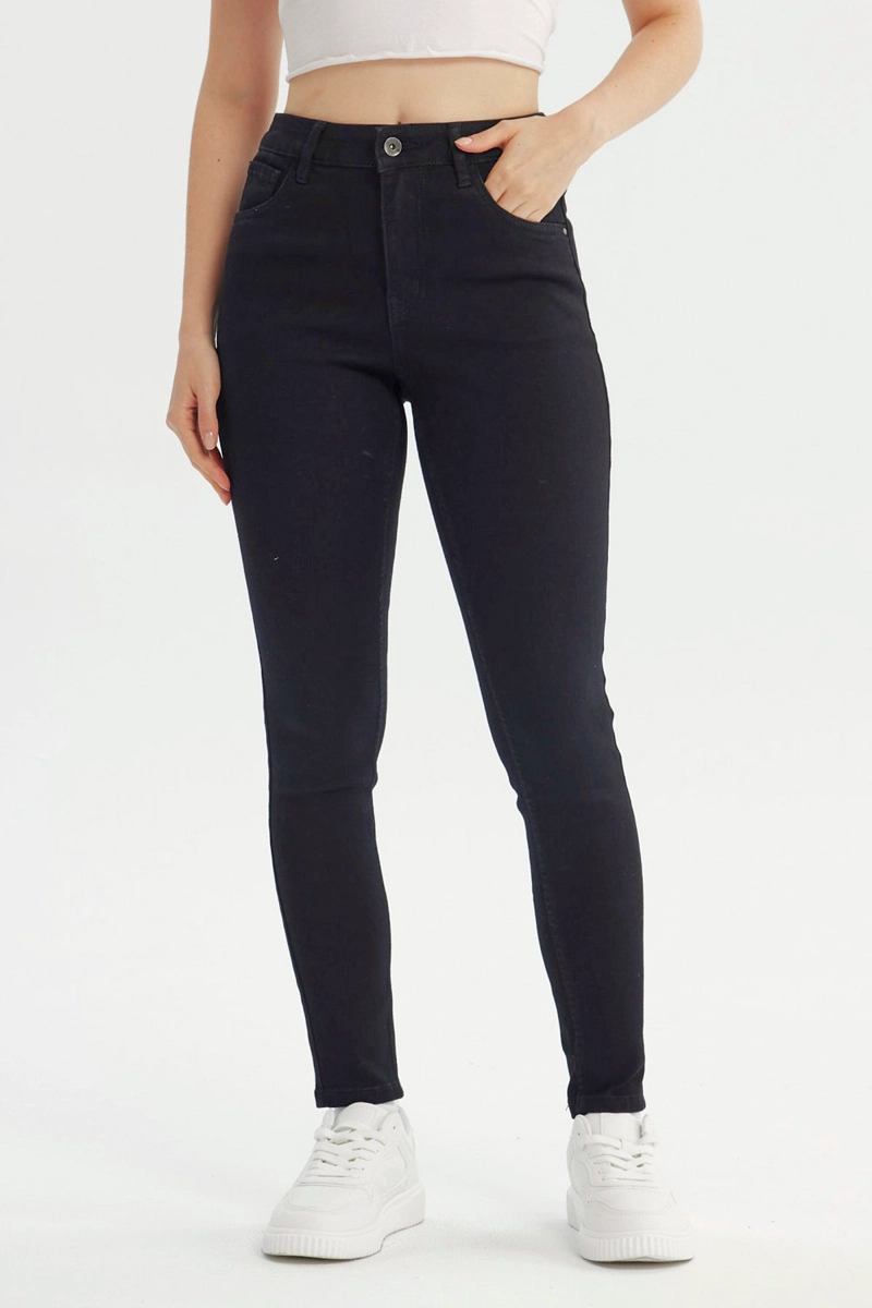 JEANS MUJER SUPERSKINNY NEGRO - 1