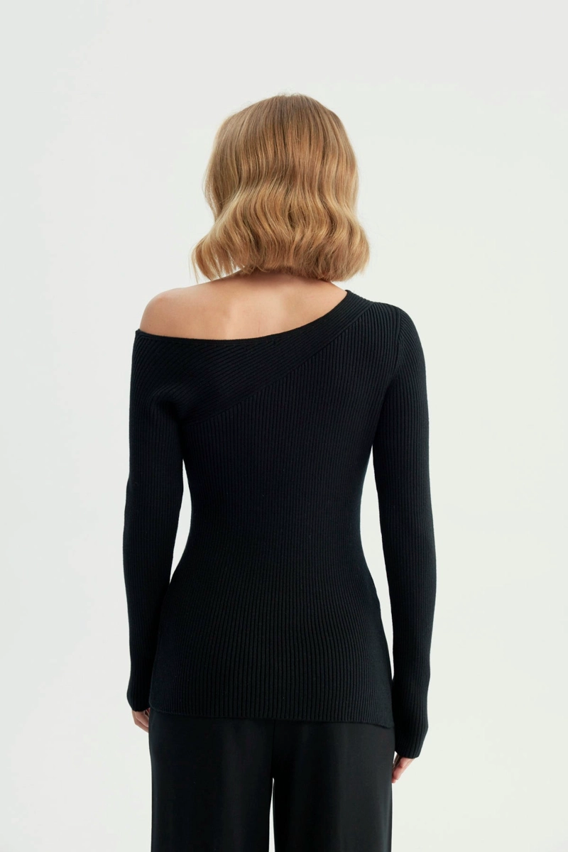 SWEATER MUJER BLOQUES NEGRO - 3
