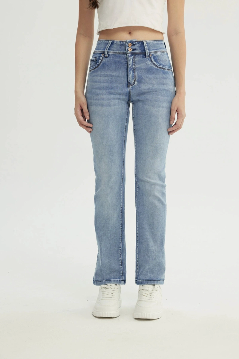 JEANS MUJER CALCE RECTO AZUL - 1