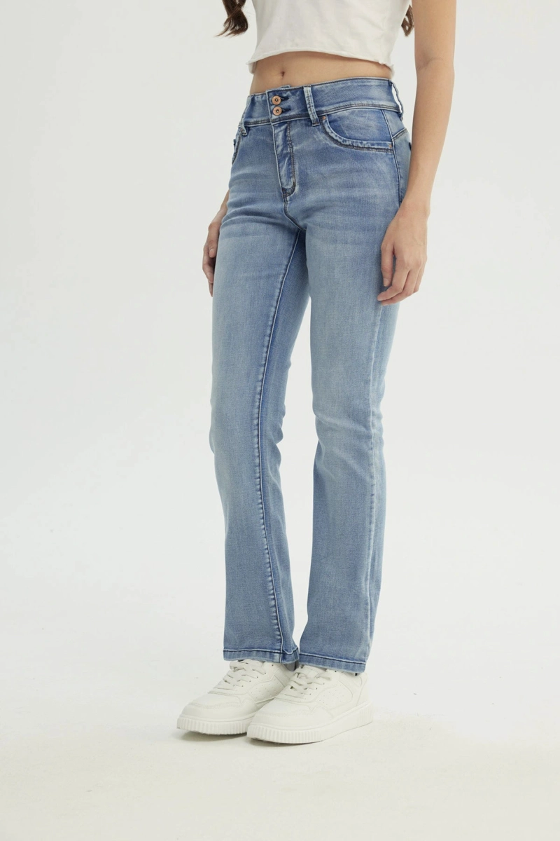 JEANS MUJER CALCE RECTO AZUL - 2