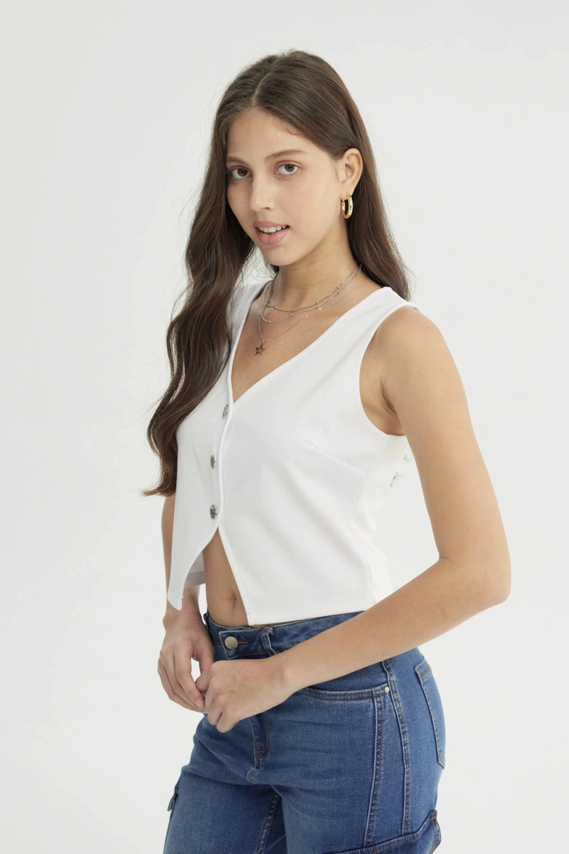 BLAZER MUJER SLIM BLANCO - 2
