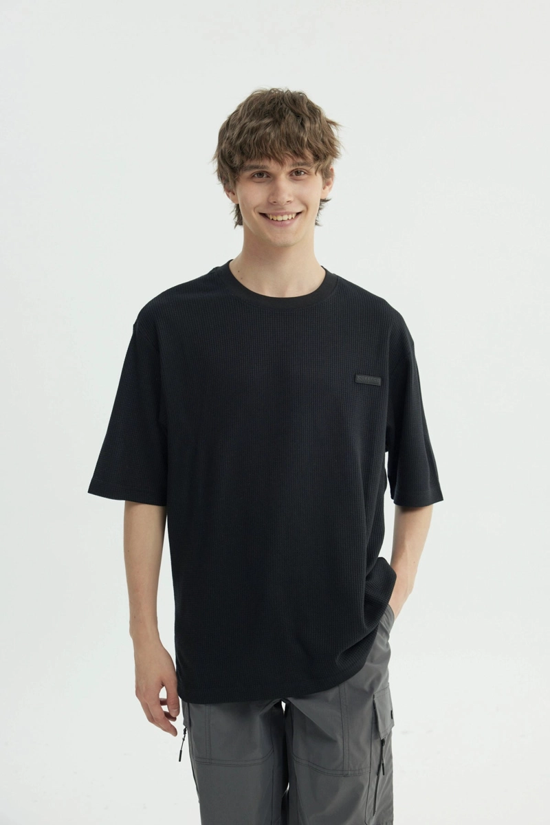 POLERA HOMBRE OVERSIZE NEGRO - 1