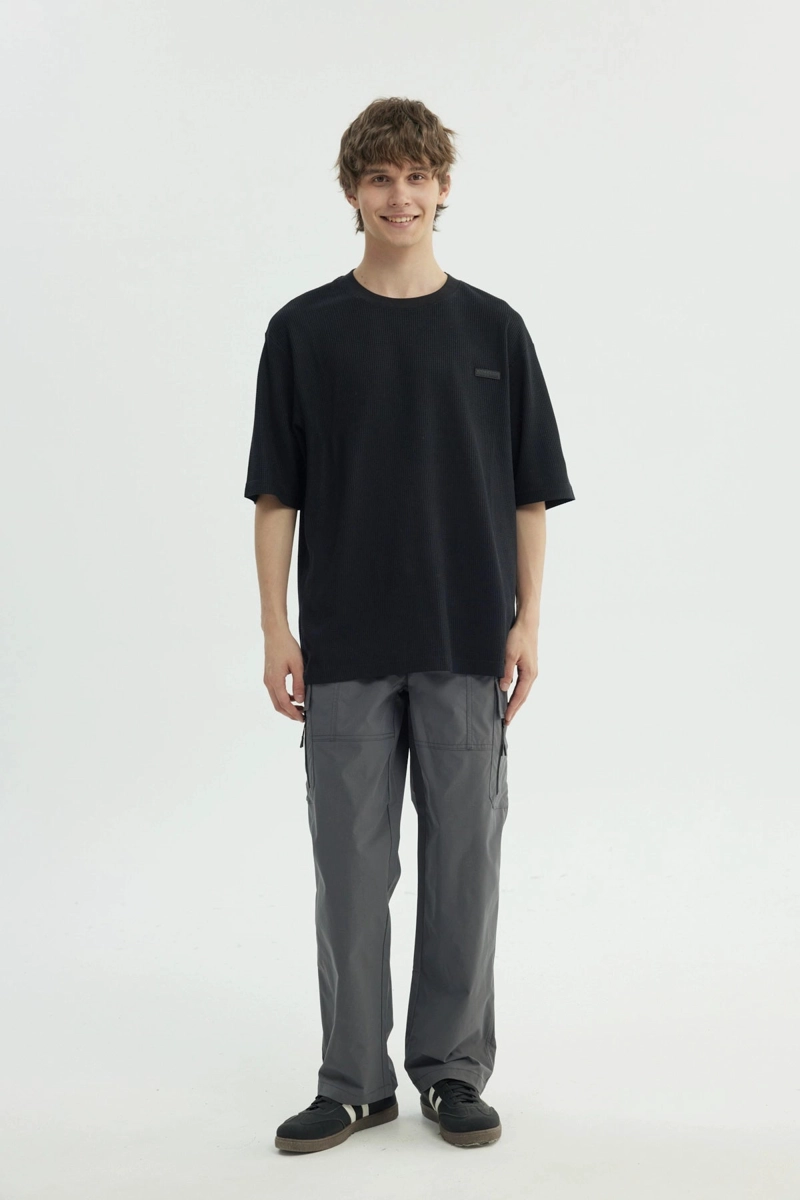 POLERA HOMBRE OVERSIZE NEGRO - 4