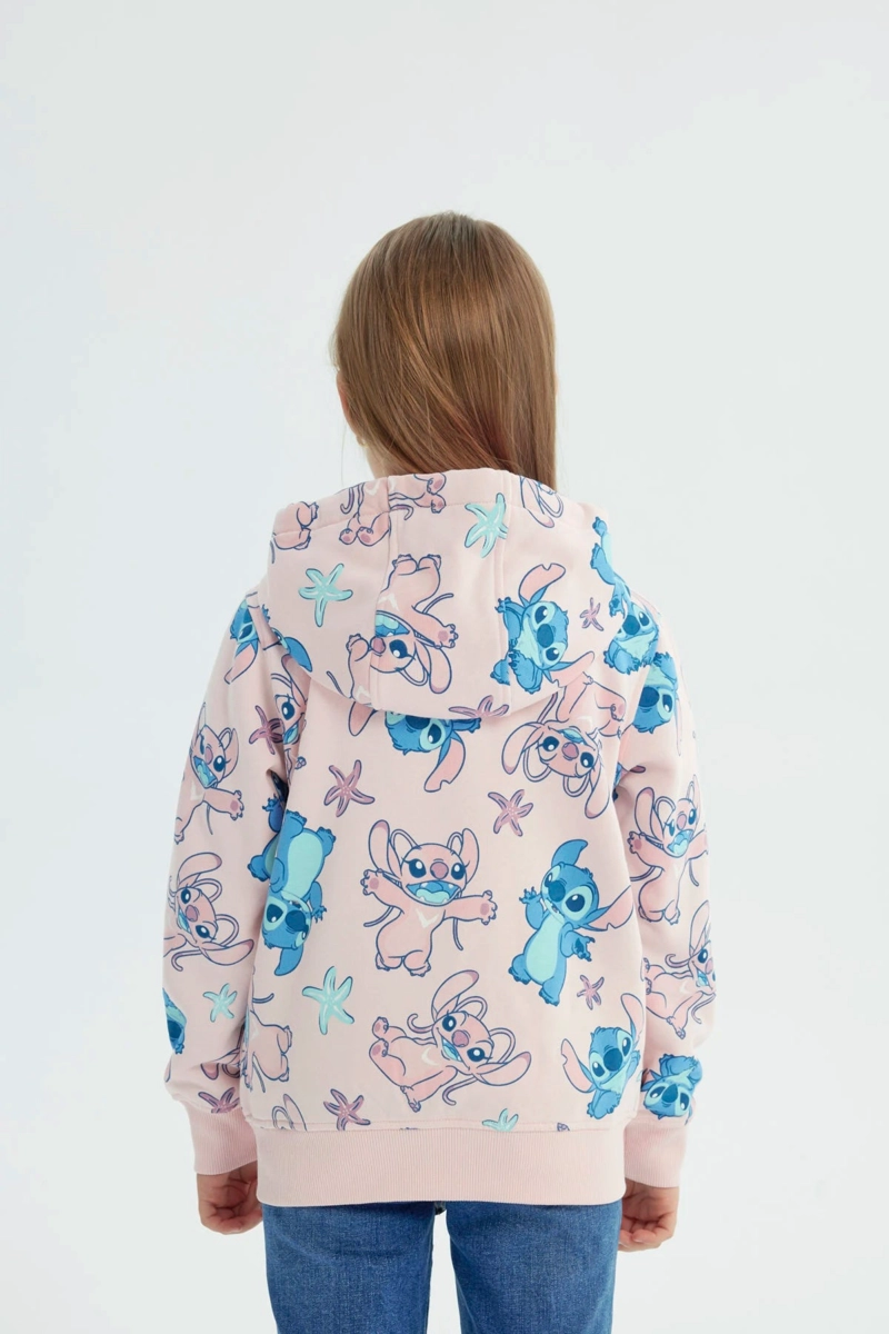 POLERON NIÑA LILO AND STITCH ROSADO - 3